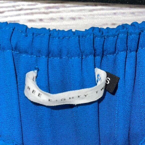 Three Eighty Two Thompson Romper womens Size Small off the shoulder lagoon Blue - Picture 4 of 7